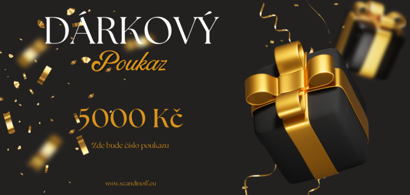Dárkový poukaz 5000 Kč - Dárkový poukaz odeslat:: Vytisknout a zaslat