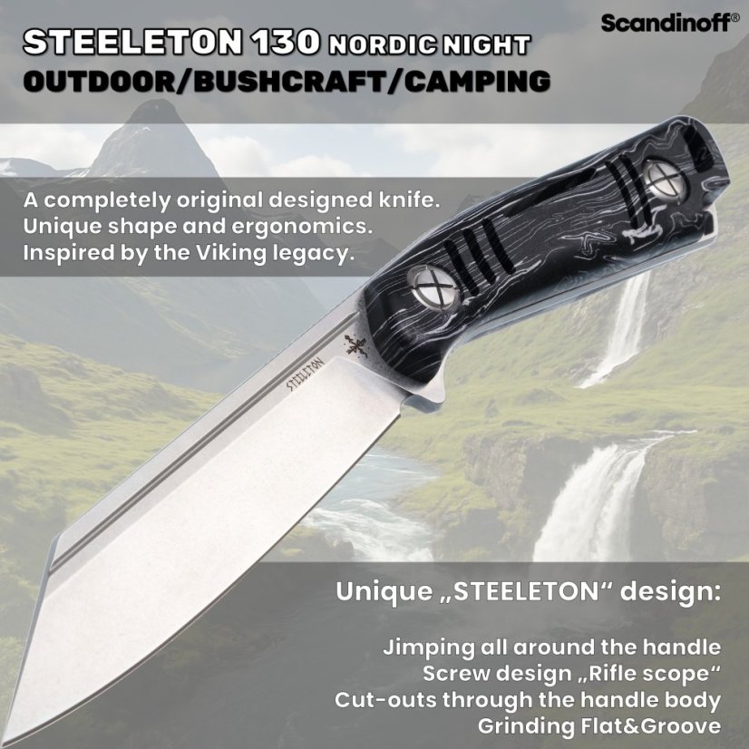 Fixed knife Steeleton 130 - Nordic Night