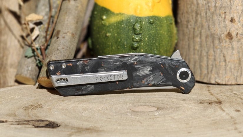 Folding knife Pocketor 95 - Carbon Fiber Flame 2025
