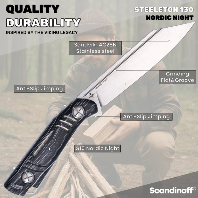 Fixed knife Steeleton 130 - Nordic Night