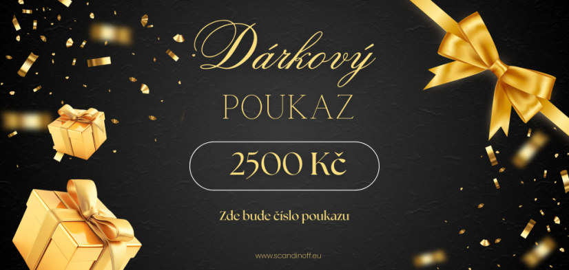 Dárkový poukaz 2500 Kč - Dárkový poukaz odeslat:: E-mailem