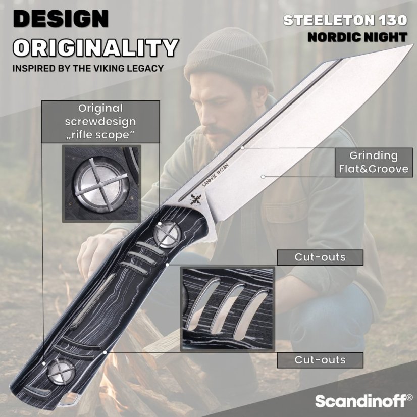 Fixed knife Steeleton 130 - Nordic Night