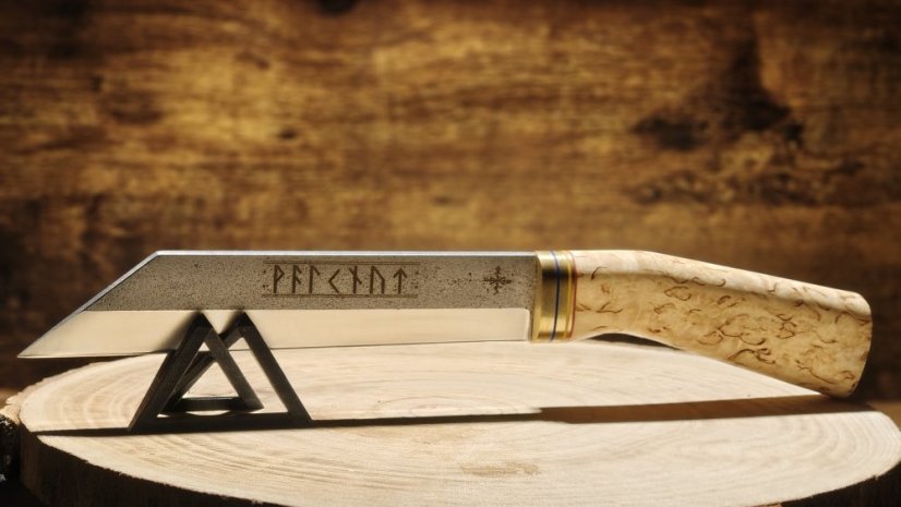 Knife SEAX Valknut Classic - Viking Colors - Nature Birch