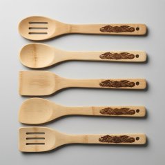 Set of bamboo spoons