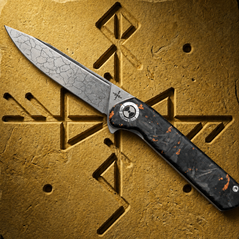 Pocketor Slim Nordic Stone - Carbon Fiber Flame