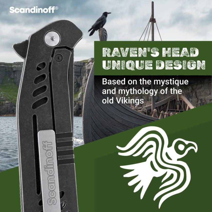 Folding knife Steeleton - Dark - Grip: Left handed