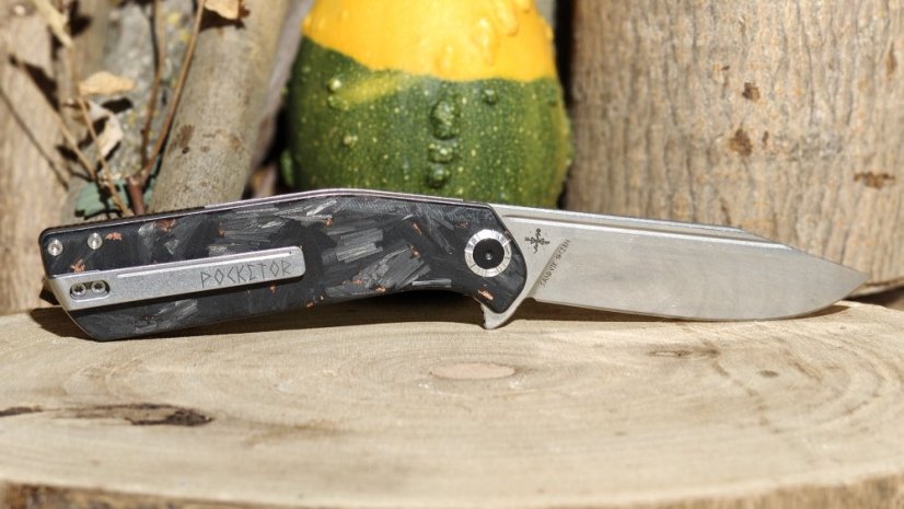 Folding knife Pocketor 95 - Carbon Fiber Flame 2025