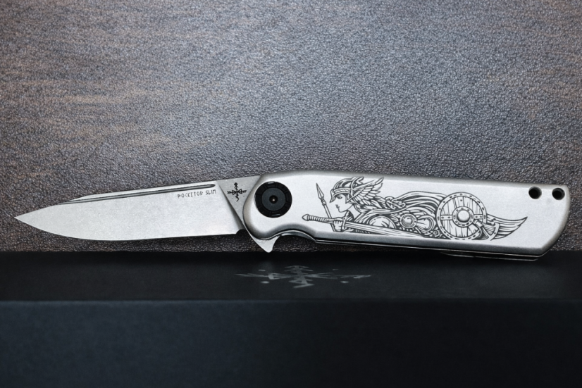 Pocketor Slim - Alu s gravírem Valkýra