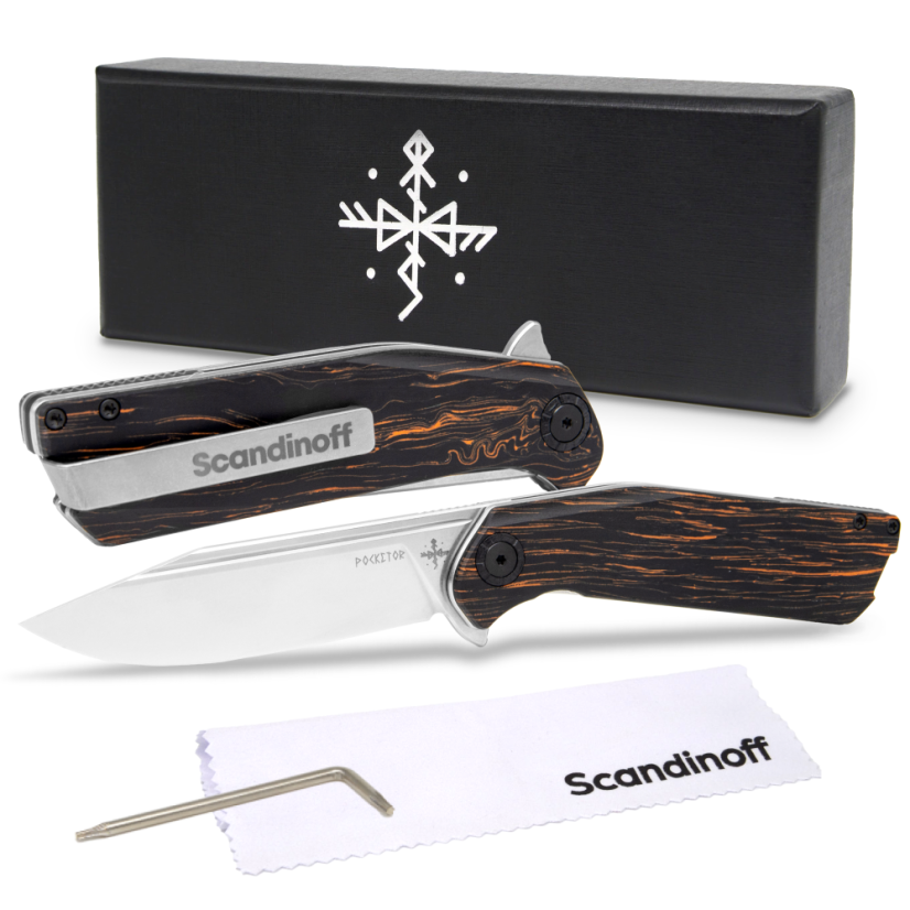 Zavírací nůž Pocketor - Nordic Woods - Úchop: Pravoruké