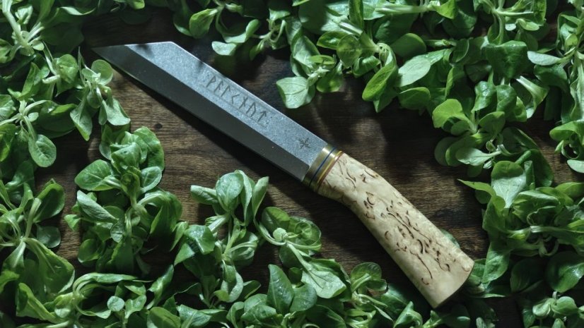 Knife SEAX Valknut Classic - Viking Colors - Nature Birch