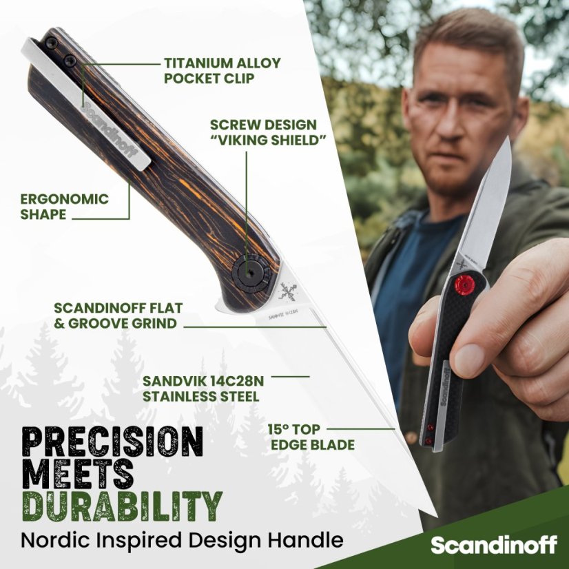 Folding knife Pocketor Slim - Nordic Woods