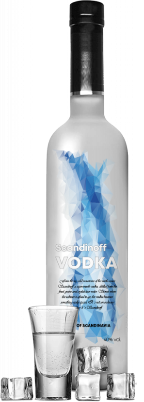 ČISTÁ SEVERSKÁ VODKA SCANDINOFF - 5x destilovaná / filtrovaná