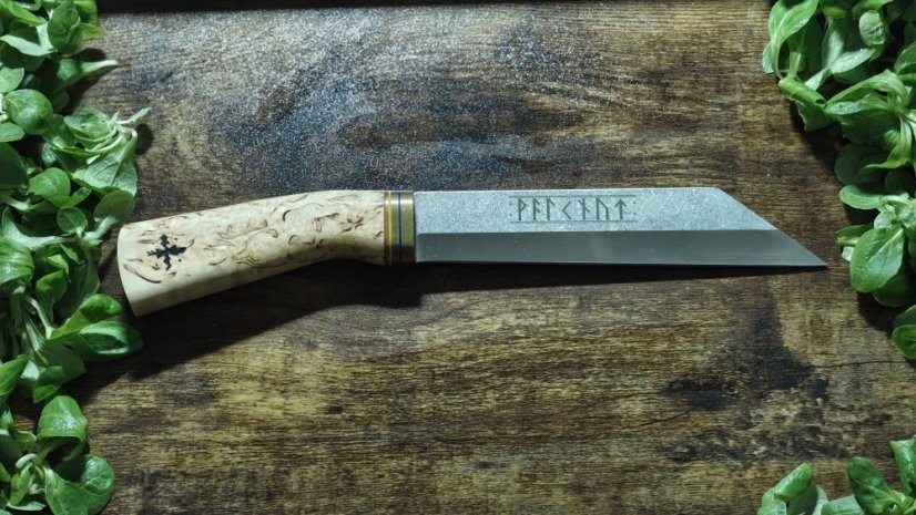 Knife SEAX Valknut Classic - Viking Colors - Nature Birch