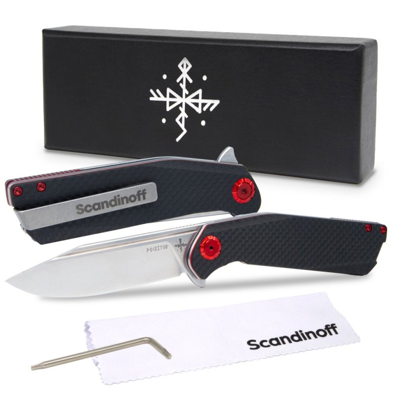 Folding knife Pocketor - Carbon Fiber - Grip: Right handed